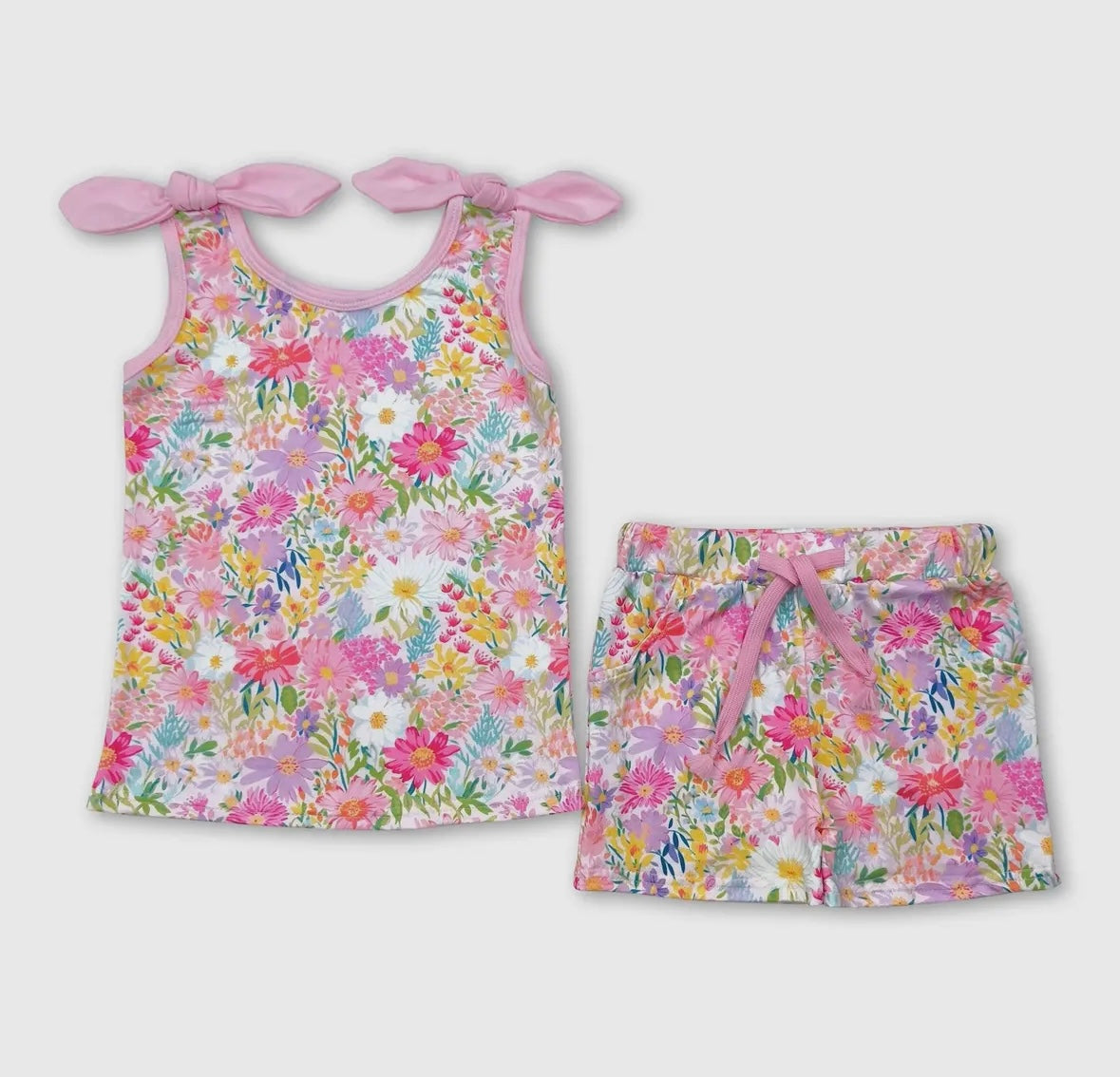 Pink Floral tank set