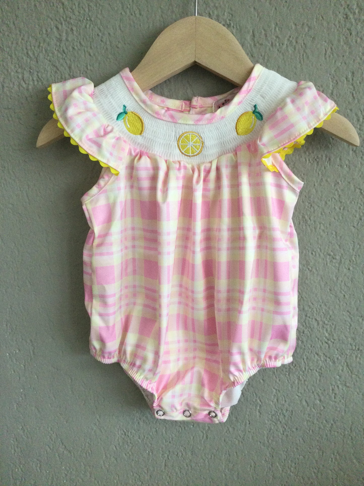 Lemon Smocked Romper