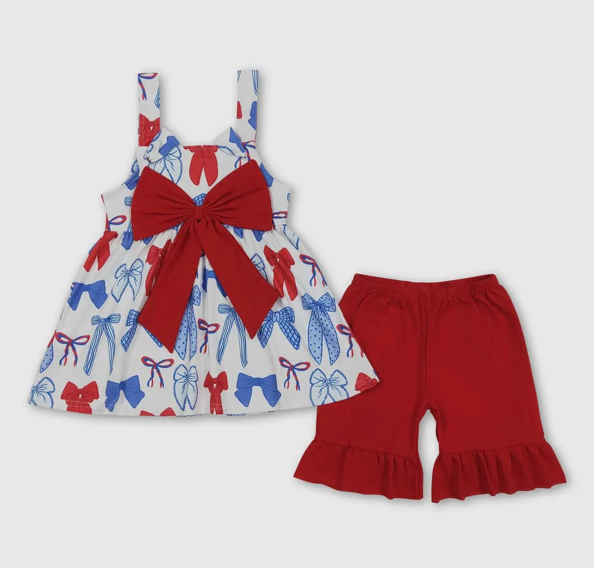 Red, White & Bow Set