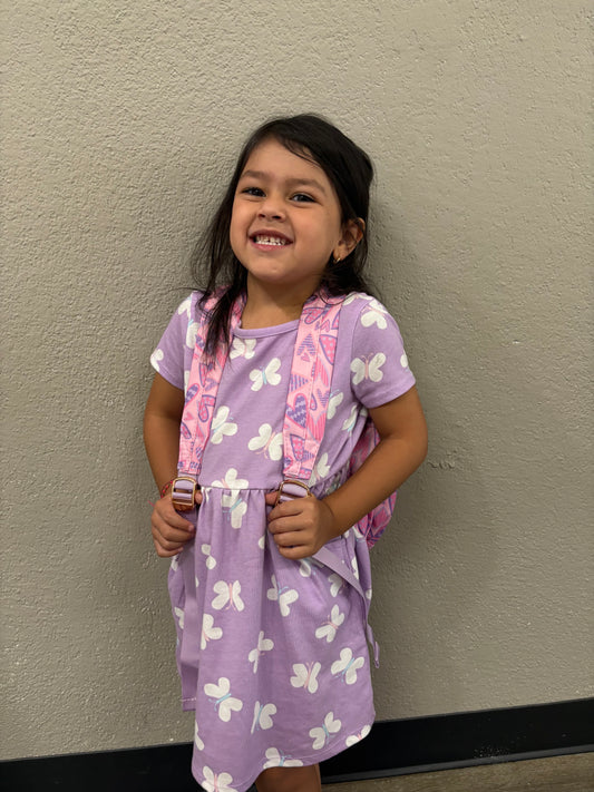 Lilac Hearts Backpack