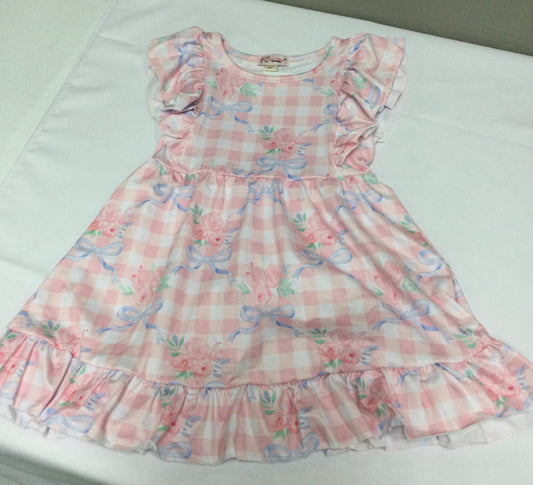 Plaid Coquette Girls Dress