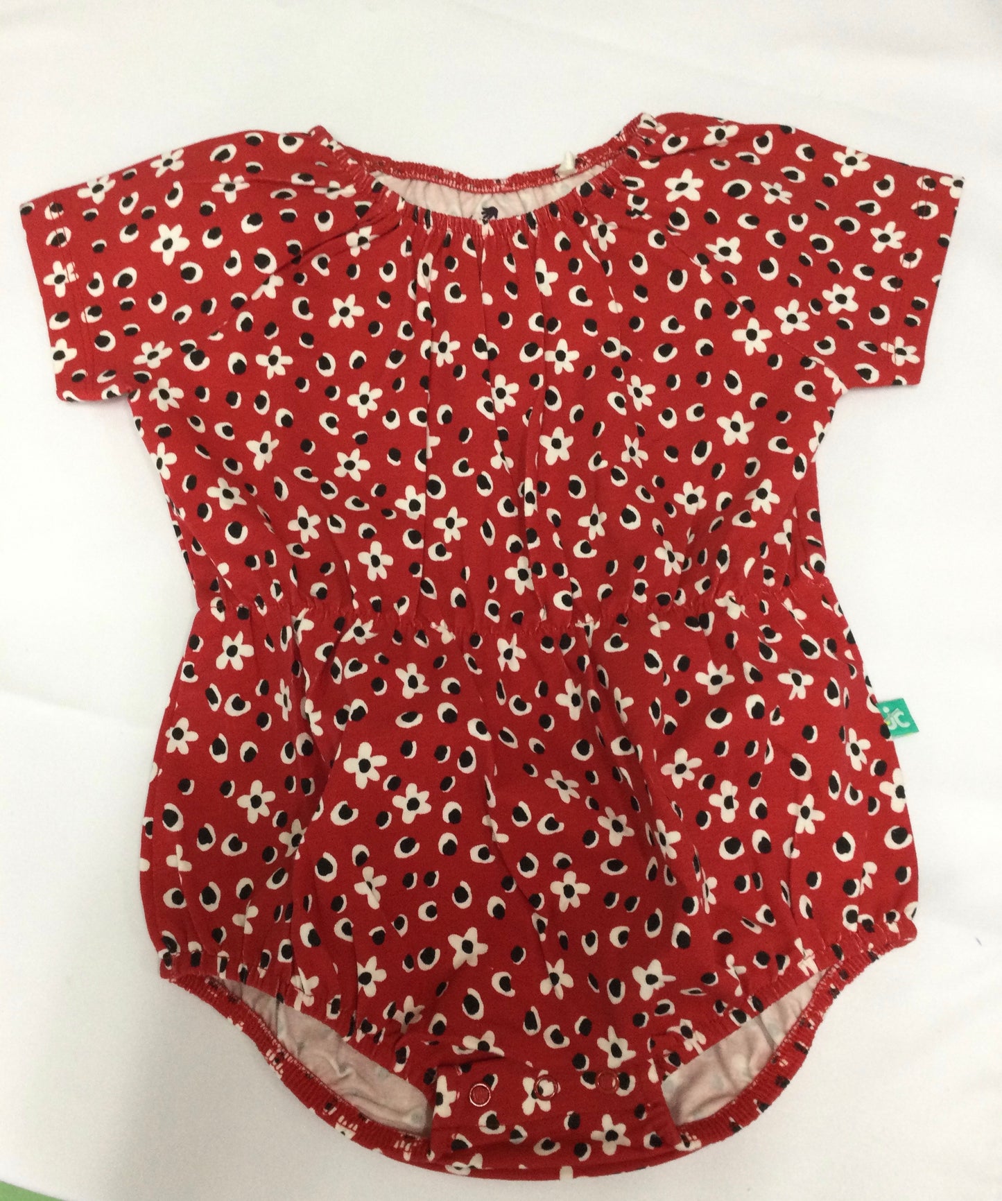Red Floral Romper