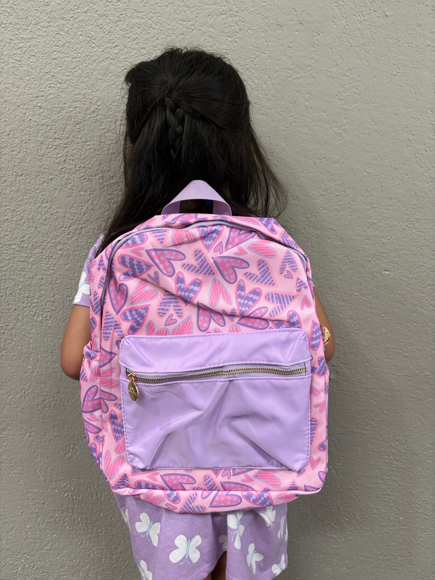 Lilac Hearts Backpack