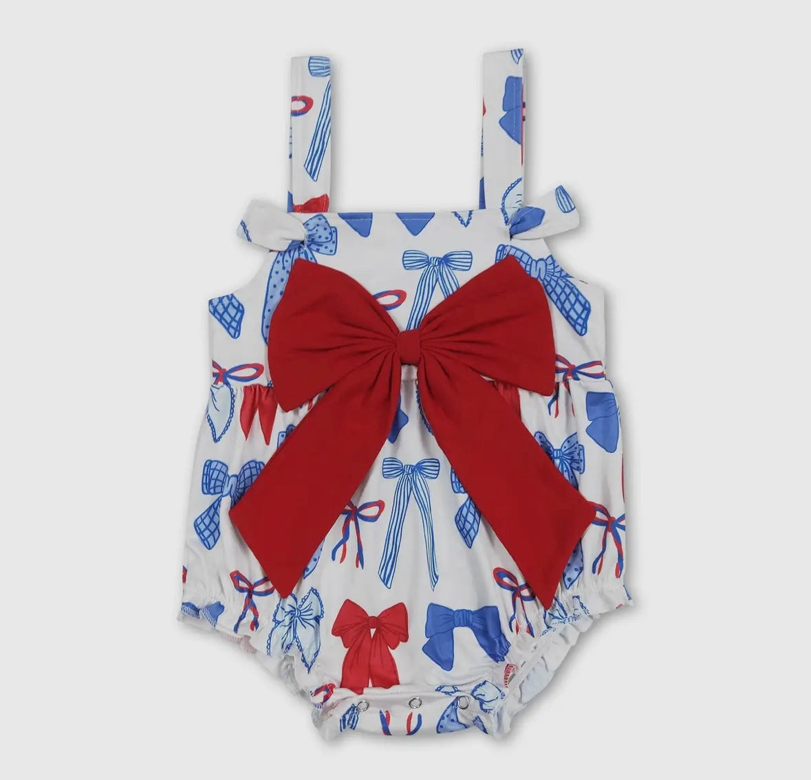 Red White & Bows Romper